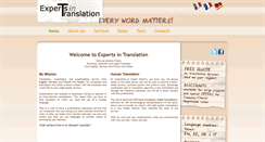 Desktop Screenshot of expertsintranslation.com