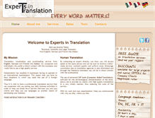 Tablet Screenshot of expertsintranslation.com